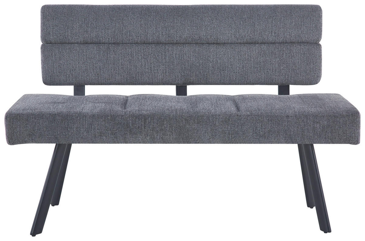 SITZBANK Metall, Textil Anthrazit  - Anthrazit/Schwarz, Konventionell, Textil/Metall (140/88/62cm) - MID.YOU