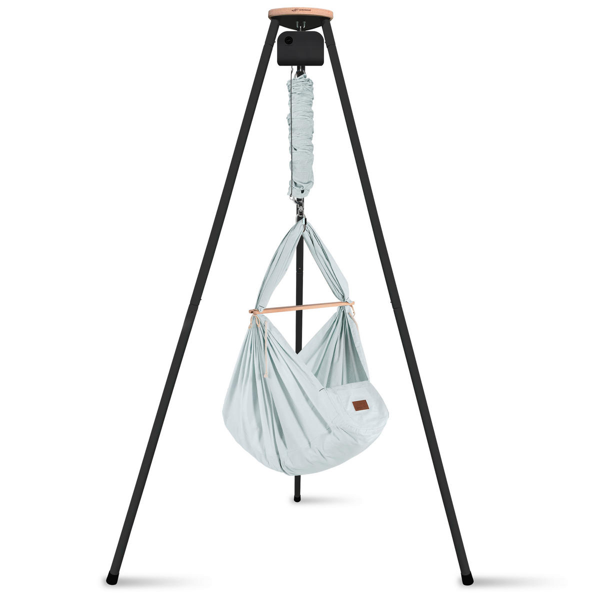 FEDERWIEGE   - Anthrazit/Hellgrau, Basics, Kunststoff/Textil (135/194/135cm) - SCHMUSEWOLKE