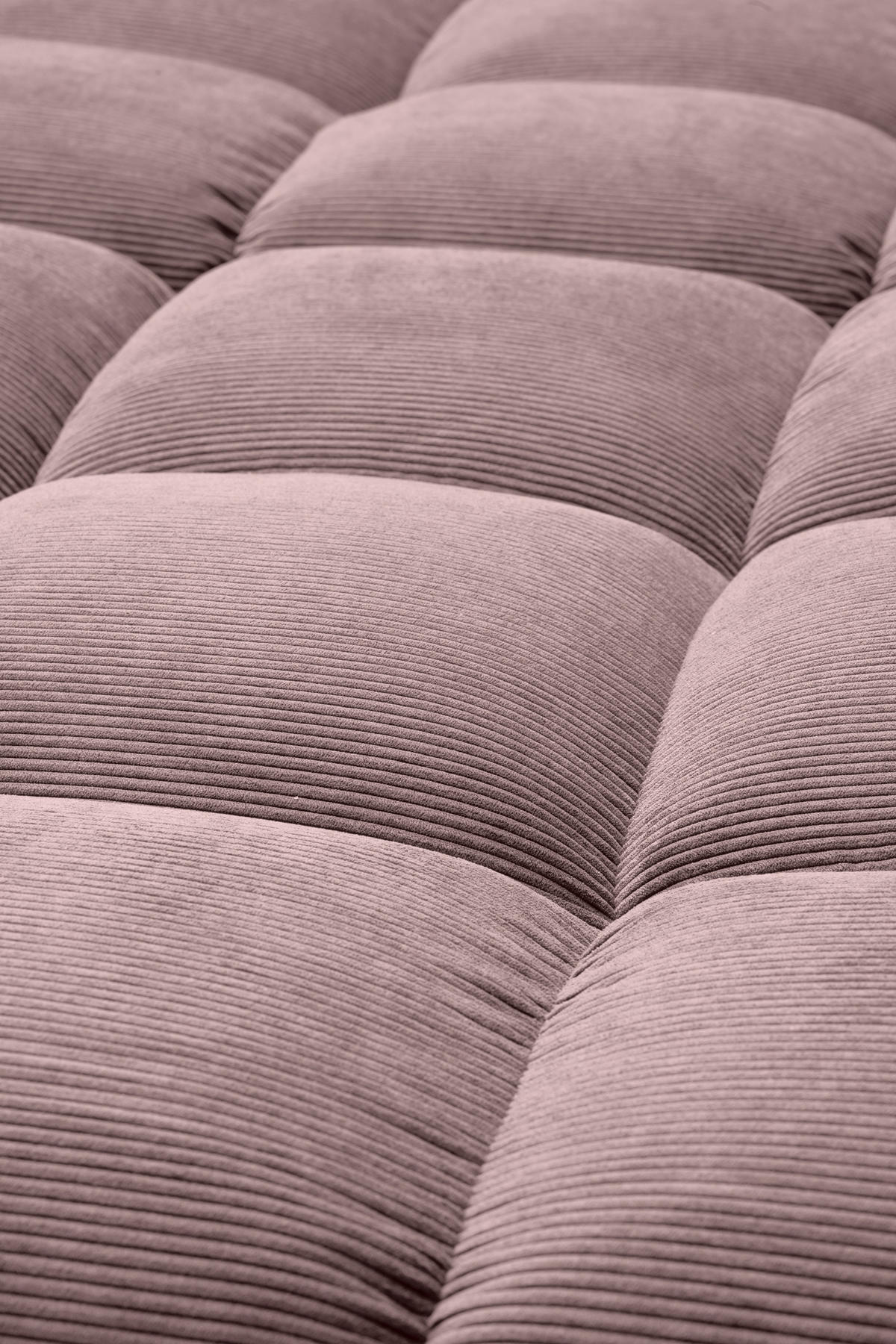 ECKSOFA Ottomane links, Eckteil  Altrosa Feincord  - Schwarz/Altrosa, Design, Holz/Textil (215/288cm) - Pure Home Lifestyle