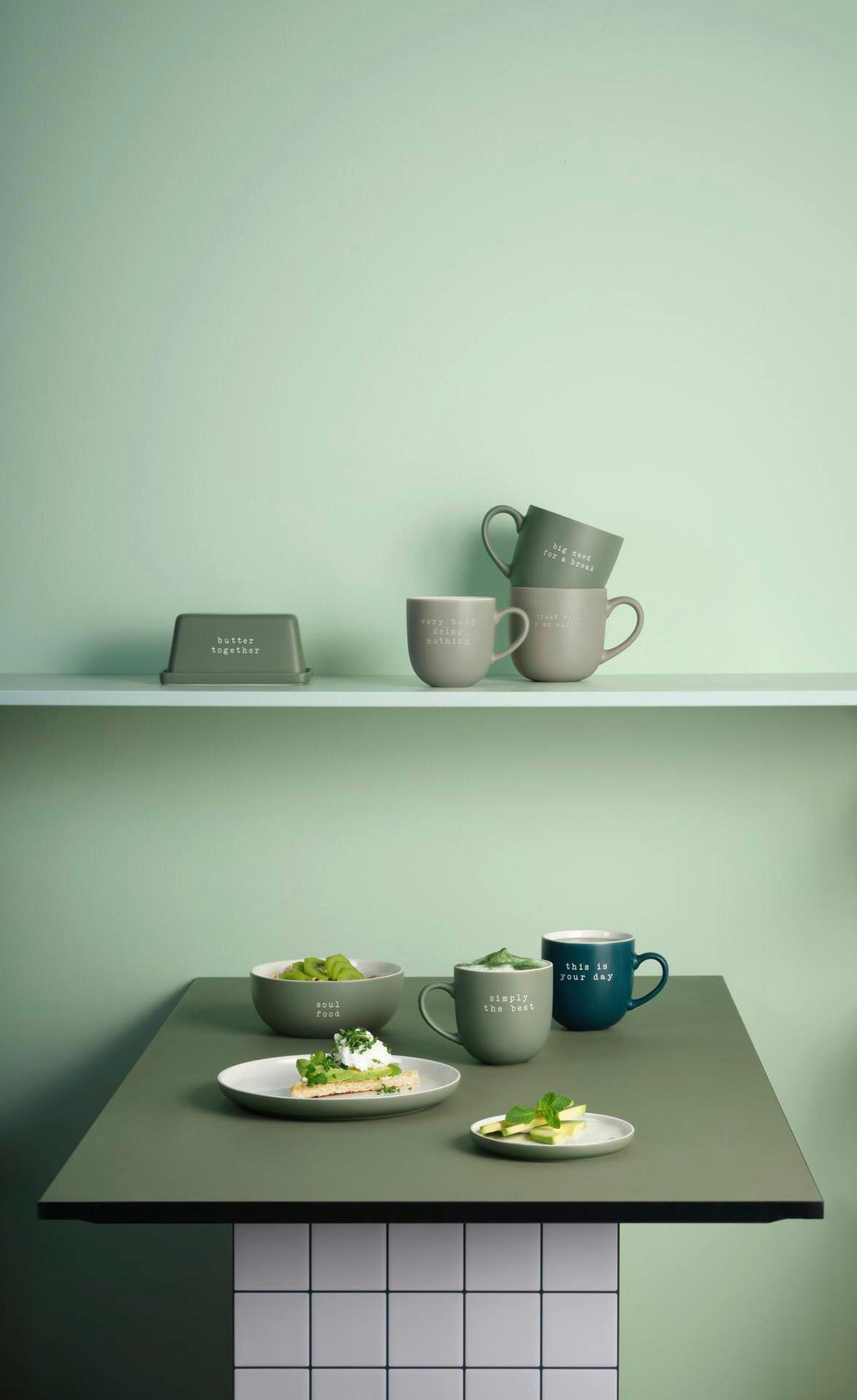 BECHER hey    - Salbeigrün, Basics, Keramik (600ml) - ASA