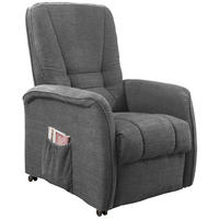 FERNSEHSESSEL in Struktur Dunkelgrau  - Dunkelgrau/Schwarz, Design, Kunststoff/Textil (77/107/88cm) - Livetastic