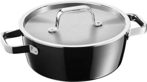 LONAC ZA MESO  3.1 l  Fusiontec Aromatic  - boje oplemenjenog čelika/crna, Basics, metal (22/9cm) - WMF