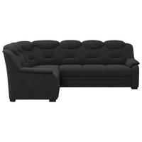 ECKSOFA Schwarz Chenille Rücken echt  - Schwarz, Basics, Kunststoff/Textil (211/263cm) - MID.YOU