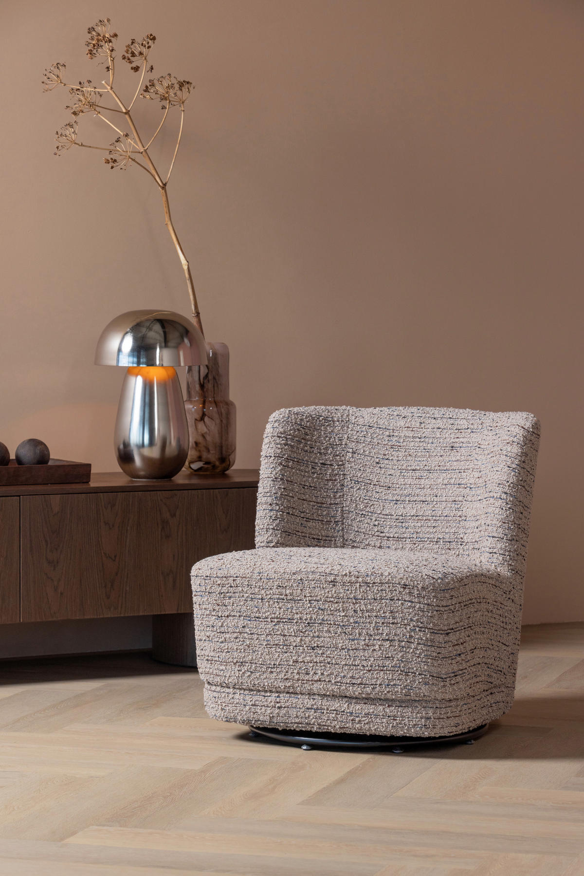 SESSEL in Webstoff Beige  - Beige/Schwarz, MODERN, Textil/Metall (74/75/65cm) - Livetastic