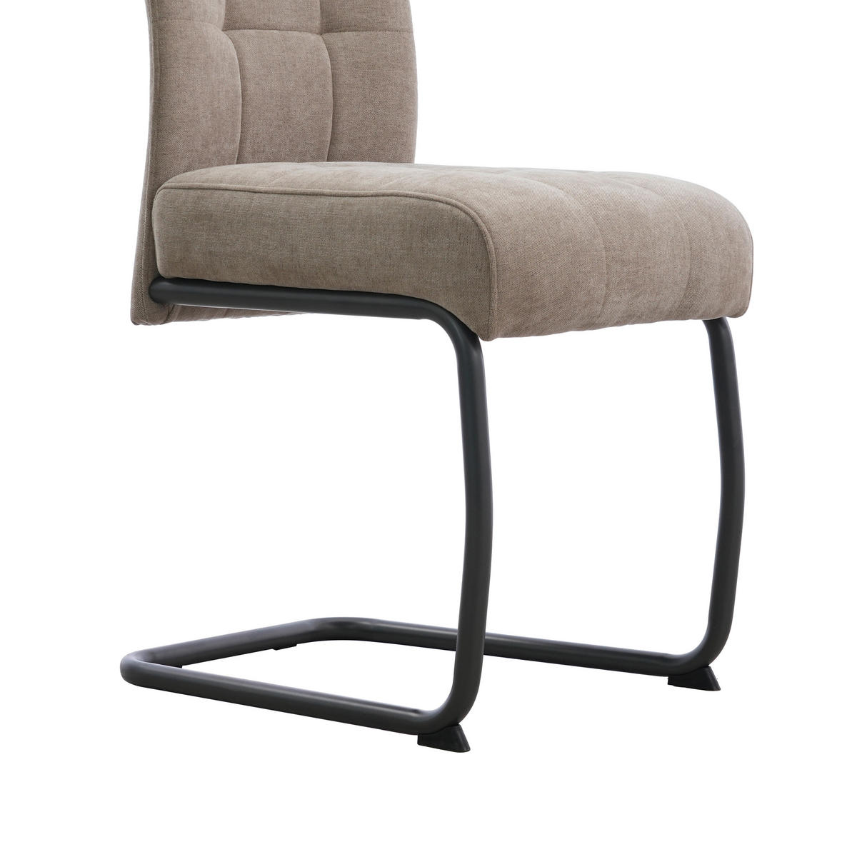 SCHWINGSTUHL   Mikrofaser  - Dunkelgrau/Beige, MODERN, Textil/Metall (44/95/61cm) - MID.YOU