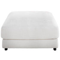 HOCKER in Textil Naturfarben, Weiss  - Weiss/Schwarz, Design, Kunststoff/Textil (100/44/100cm) - Pure Home Lifestyle
