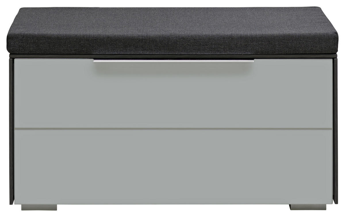 BANCĂ PENTRU HOL 80,8/38,7/37,3 cm  - gri deschis/gri închis, Design, plastic/sticlă (80,8/38,7/37,3cm) - Voleo