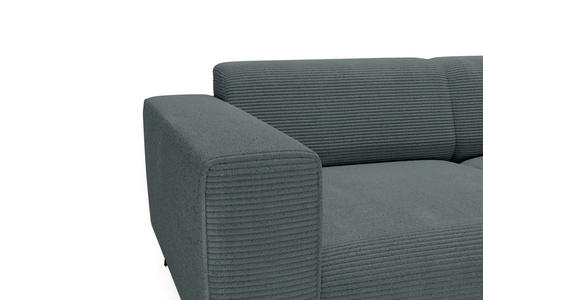 2-SITZER-SOFA Cord Graphitfarben  - Schwarz/Graphitfarben, KONVENTIONELL, Textil/Metall (207/75/104cm) - Carryhome