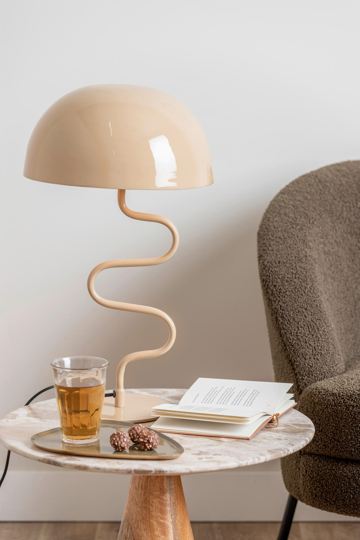 TISCHLEUCHTE Twist 31/54/31 cm   - Beige, KONVENTIONELL, Metall (31/54/31cm) - Leitmotiv