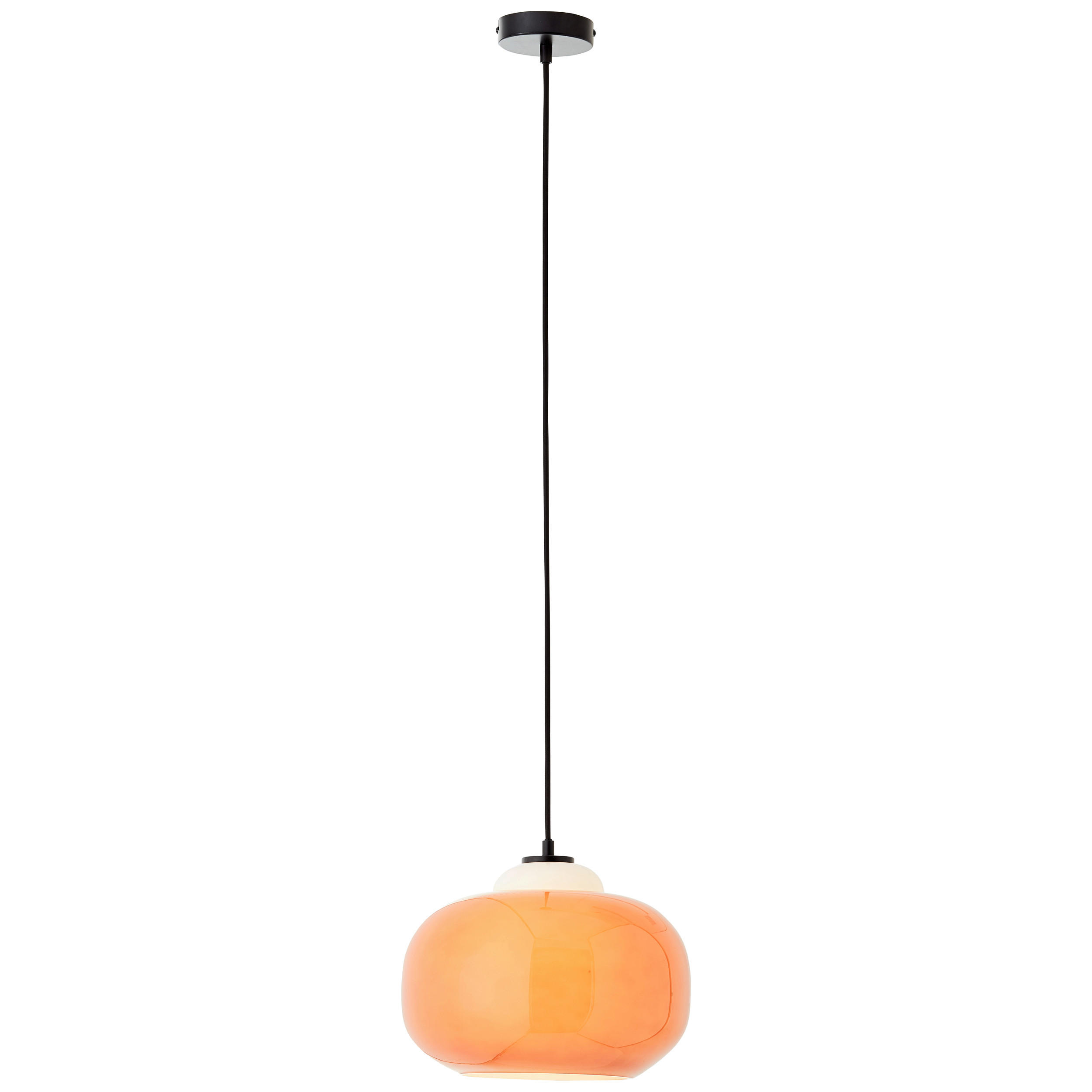 PENDELLEUCHTE Blop 30/128,5 cm   - Orange, Design, Glas/Metall (30/128,5cm) - Brilliant