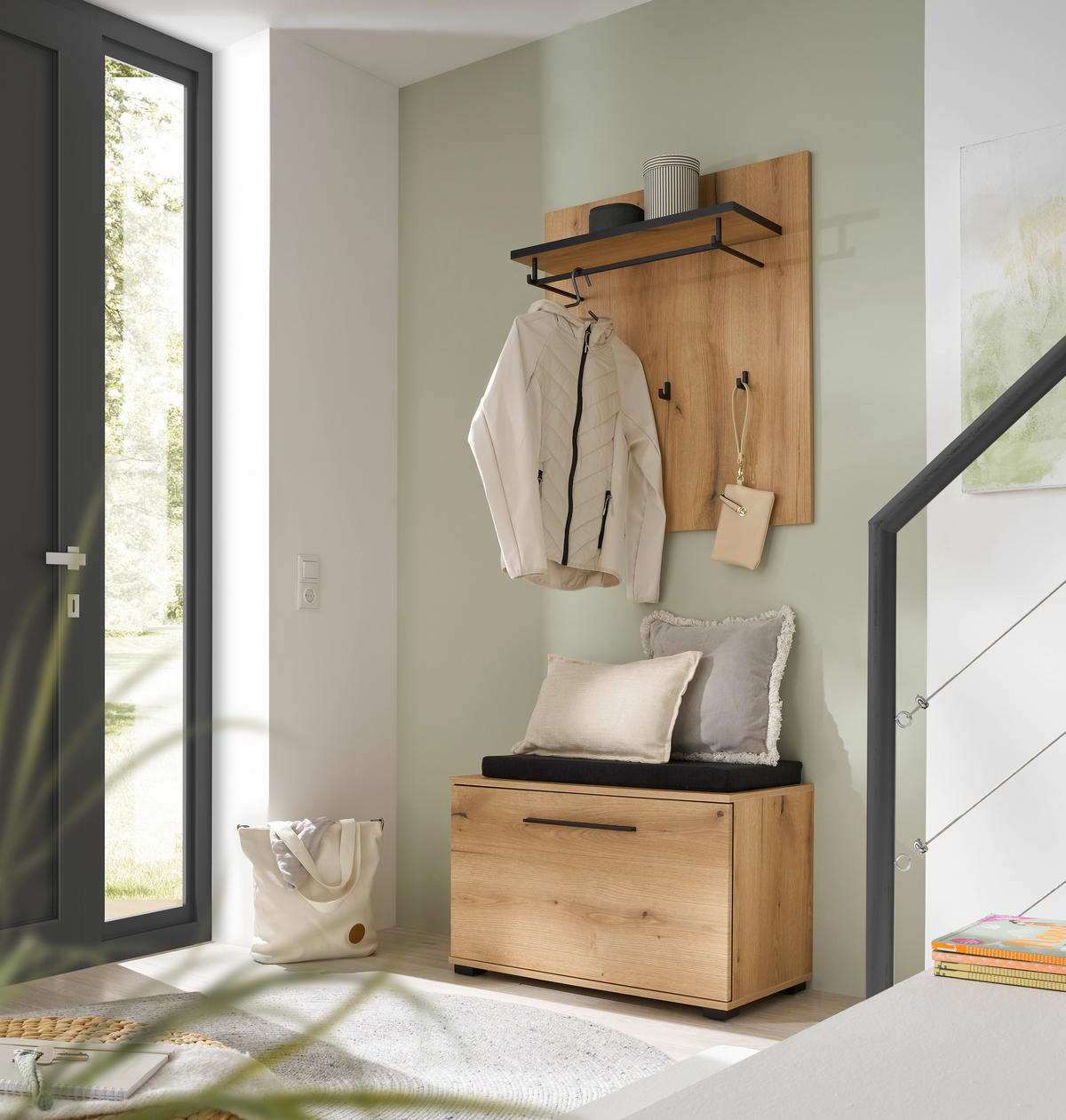 GARDEROBE 3-teilig  in 80/200/39 cm  - Eichefarben, MODERN, Holzwerkstoff (80/200/39cm) - MID.YOU