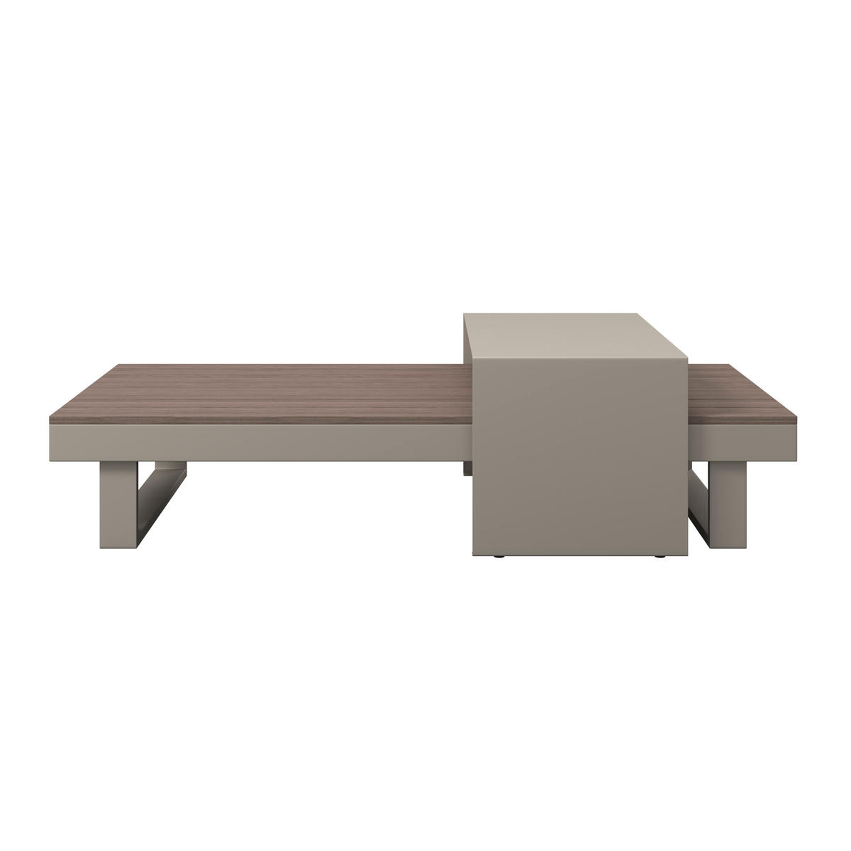 LOUNGEGARNITUR 4-teilig  245/329 cm  Aluminium  - Beige/Braun, MODERN, Kunststoff/Textil (245/329cm) - Ambia Garden