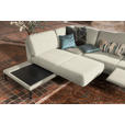 ECKSOFA in Flachgewebe, Struktur Creme  - Anthrazit/Creme, Design, Textil/Metall (254/230cm) - Ambiente