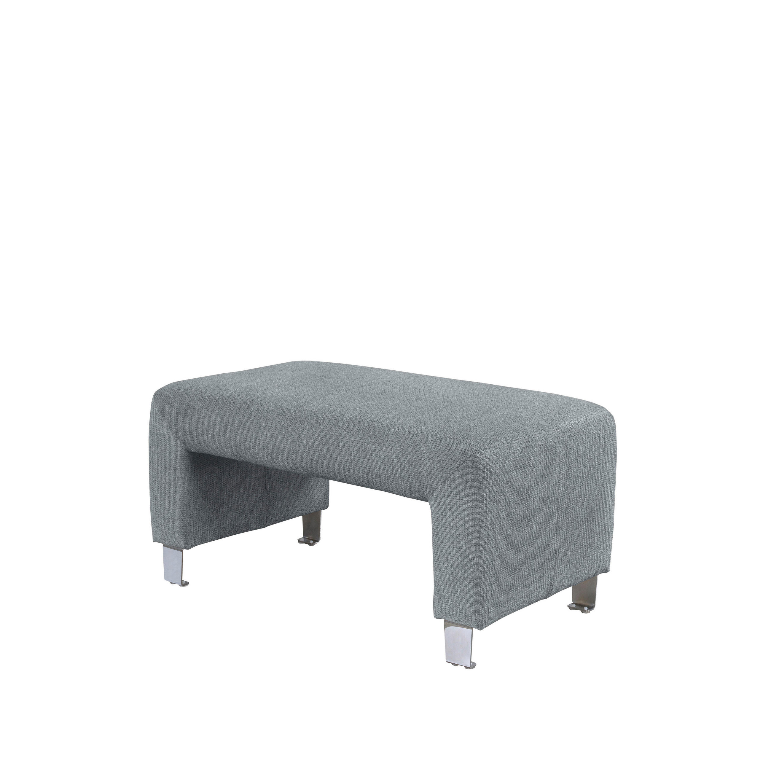 KLUPA  tamno siva  drvo, tekstil, drvni materijal      - srebrne boje/tamno siva, Moderno, drvni materijal/drvo (101/50/53cm) - Livetastic