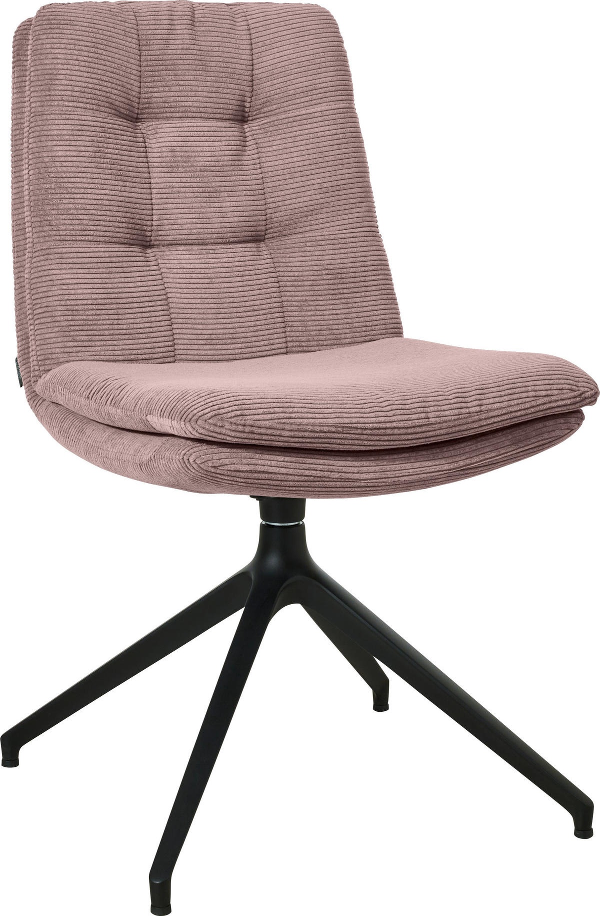 STUHL  in Cord  - Altrosa/Schwarz, Design, Textil/Metall (49/90/68cm) - Johann Jakob
