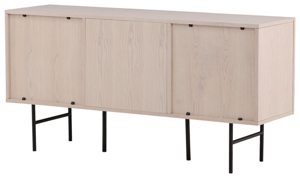 SIDEBOARD  in 150/75/42 cm  - Schwarz/Weiß, Design, Holz/Metall (150/75/42cm) - Livetastic