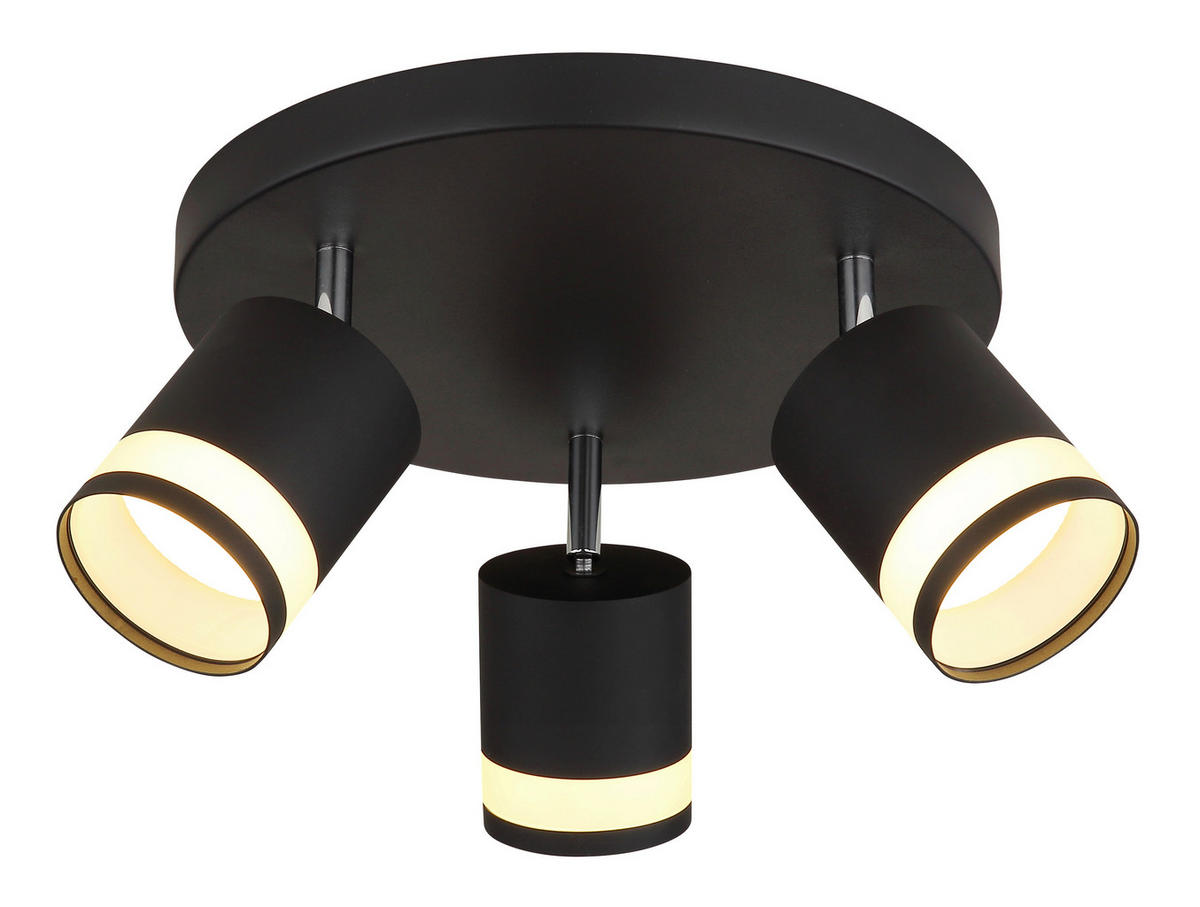 STRAHLER 30/18,5 cm   - Schwarz/Weiß, Design, Kunststoff/Metall (30/18,5cm) - Globo