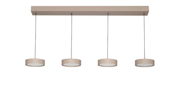 LED-HÄNGELEUCHTE 118/17,5/180 cm  - Sandfarben, Design, Metall (118/17,5/180cm) - Dieter Knoll