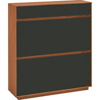OMARA Z LOPUTAMI ZA ČEVLJE delno masivno barve hrasta, temno rjava - barve hrasta/temno rjava, Design, leseni material/les (101/111/31cm) - Novel