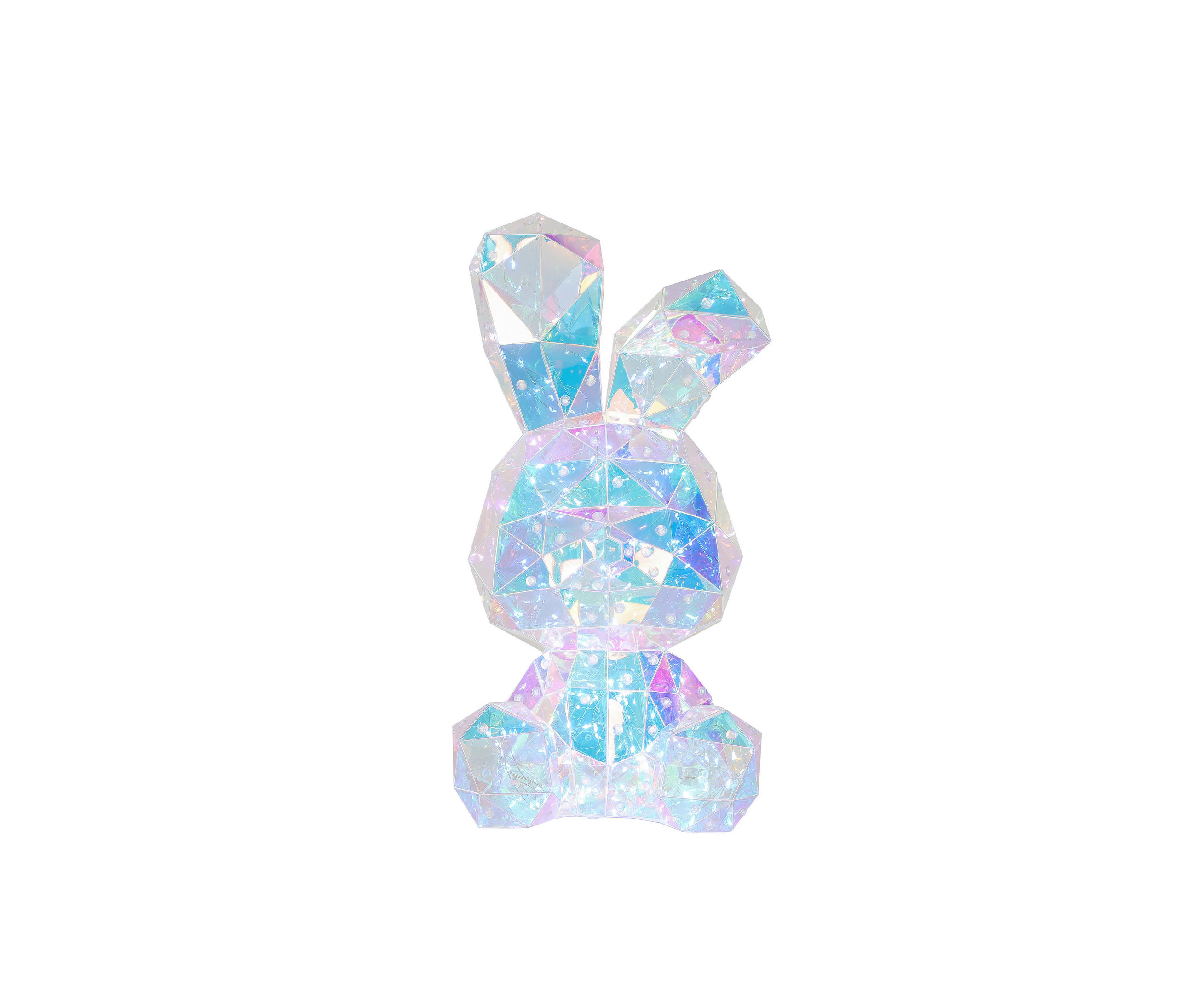 LED-DEKOLEUCHTE Hase 20/20/41 cm   - Transparent/Perlmutt, Design, Kunststoff (20/20/41cm) - Novel