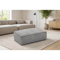HOCKER in Textil, Holzwerkstoff Grau  - Schwarz/Grau, KONVENTIONELL, Holzwerkstoff/Kunststoff (105/43/65cm) - Livetastic