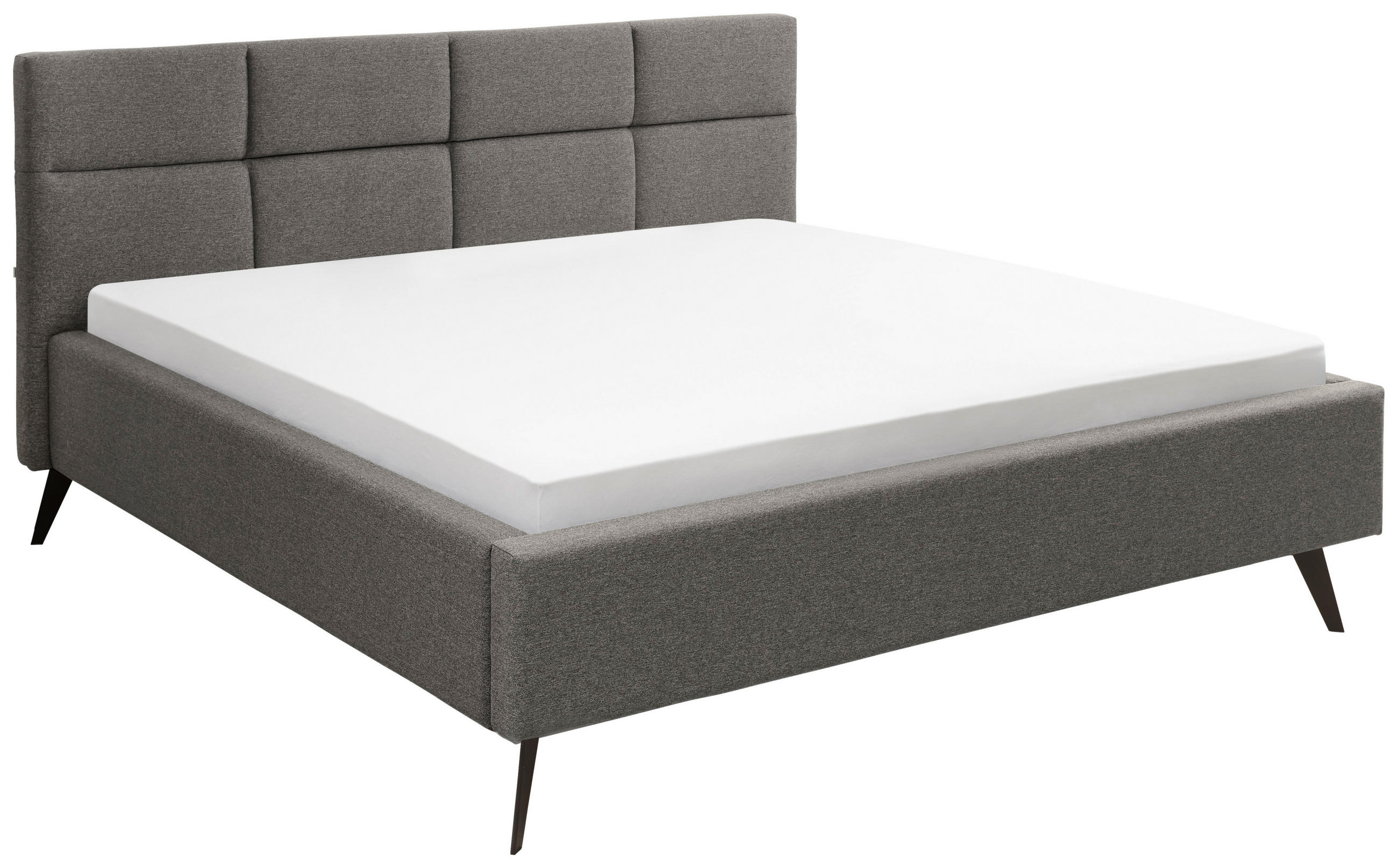 POLSTERBETT 180/200 cm in Anthrazit - Anthrazit/Schwarz, KONVENTIONELL, Textil/Metall (180/200cm) - SetOne by Musterring
