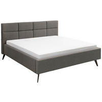 POLSTERBETT 180/200 cm  in Anthrazit  - Anthrazit/Schwarz, KONVENTIONELL, Textil/Metall (180/200cm) - SetOne by Musterring
