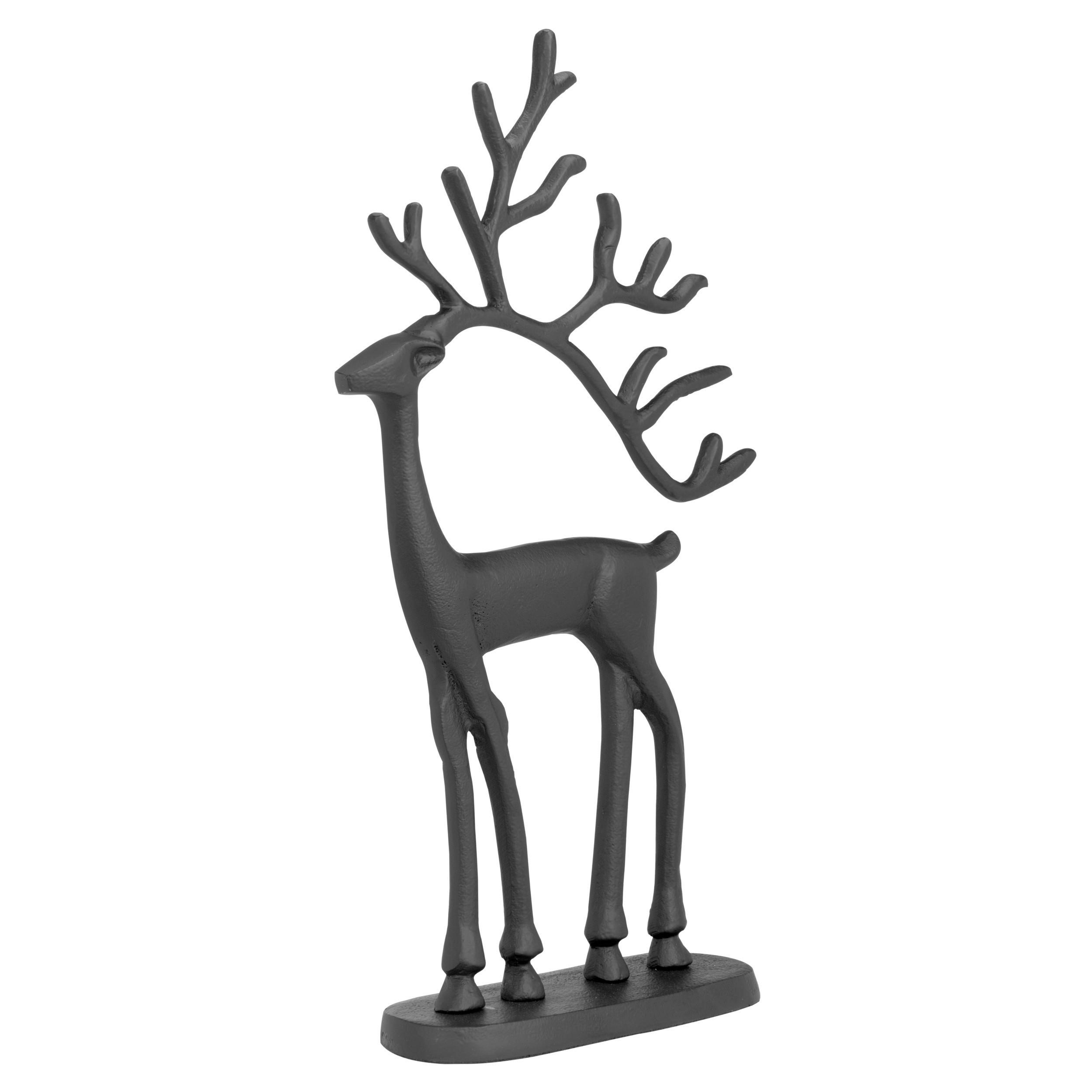 DEKOHIRSCH - Schwarz, LIFESTYLE, Metall (23cm)