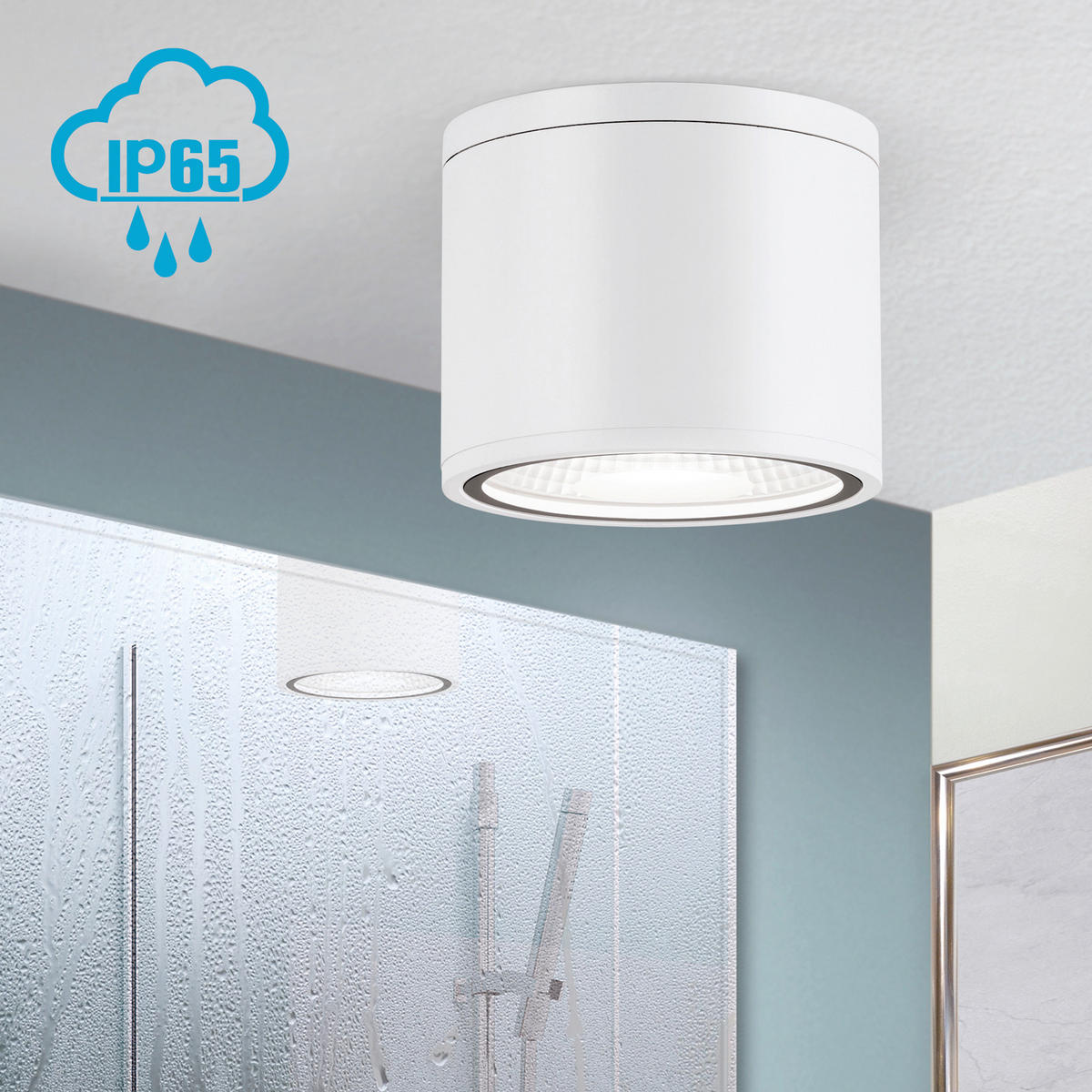 LED-BADEZIMMER-DECKENLEUCHTE Sputnik 14,5/12 cm   - Goldfarben, Basics, Glas/Metall (14,5/12cm)