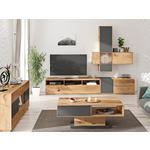 WOHNWAND  in Anthrazit, Eichefarben  265/205/50 cm  - Eichefarben/Anthrazit, Design, Glas/Holz (265/205/50cm) - Waldwelt