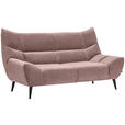 2-SITZER-SOFA in Mikrofaser Altrosa  - Schwarz/Altrosa, Design, Textil/Metall (193/106/101cm) - Xora