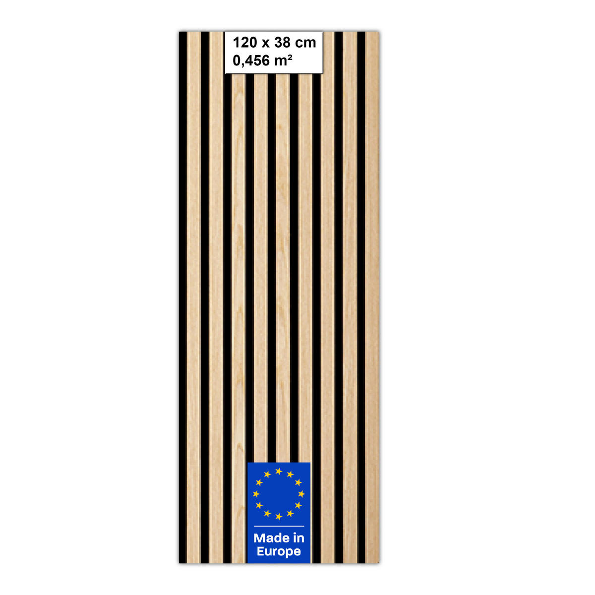 AKUSTIKPANEEL Economico Eichefarben {item.attr('912-5560),[ ]}120/38/1,65 cm  - Eichefarben, Basics, Holzwerkstoff/Kunststoff (120/38/1,65cm)