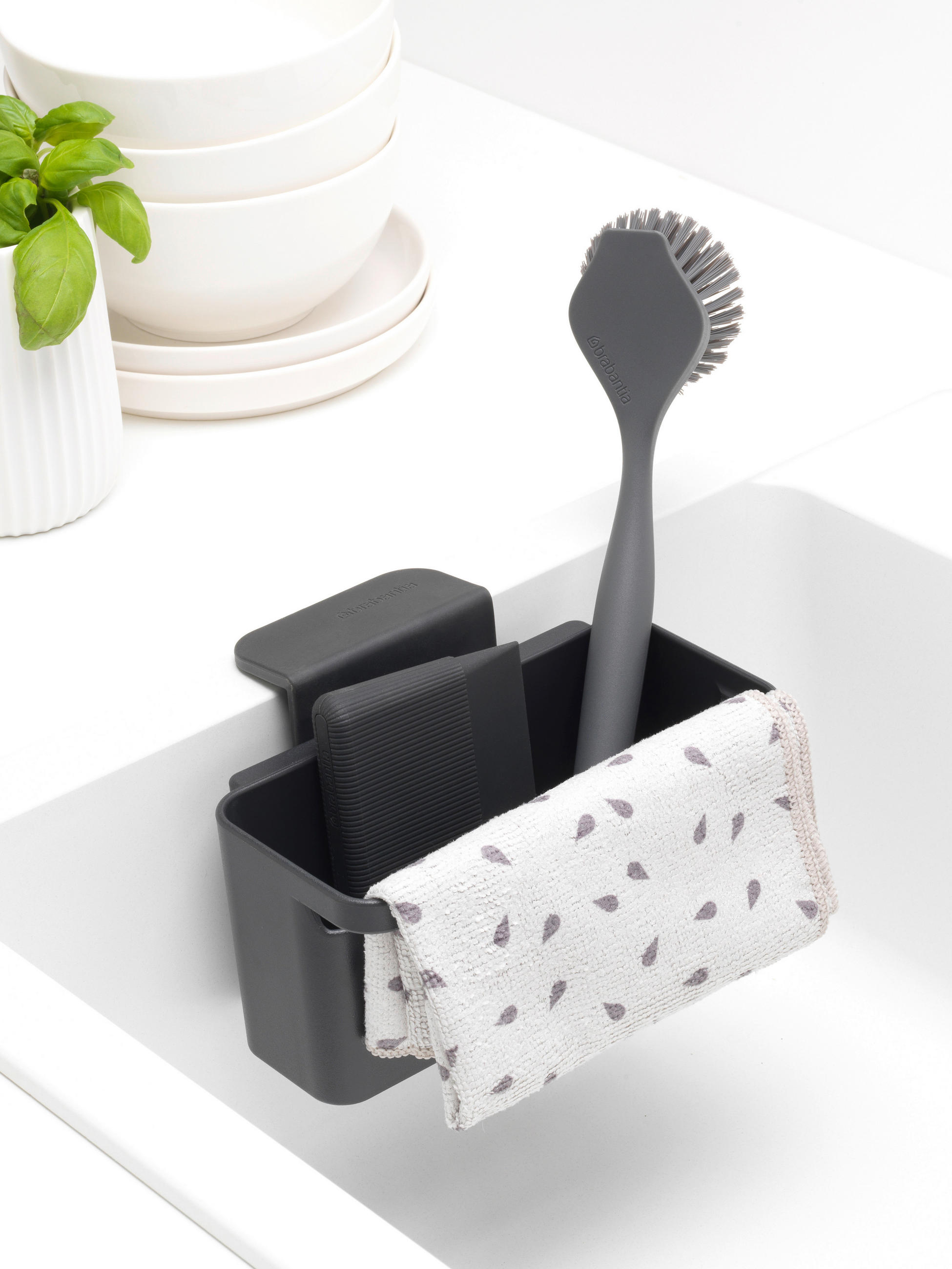 KÜCHENUTENSILIENHALTER - Dunkelgrau, Design, Kunststoff (17/11/14cm) - Brabantia