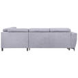 ECKSOFA Grau Velours  - Schwarz/Grau, KONVENTIONELL, Textil/Metall (255/217cm) - Carryhome