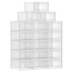 SCHUHBOX - Transparent/Weiß, Trend, Kunststoff (33,3/14,3/23,1cm) - Boxxx