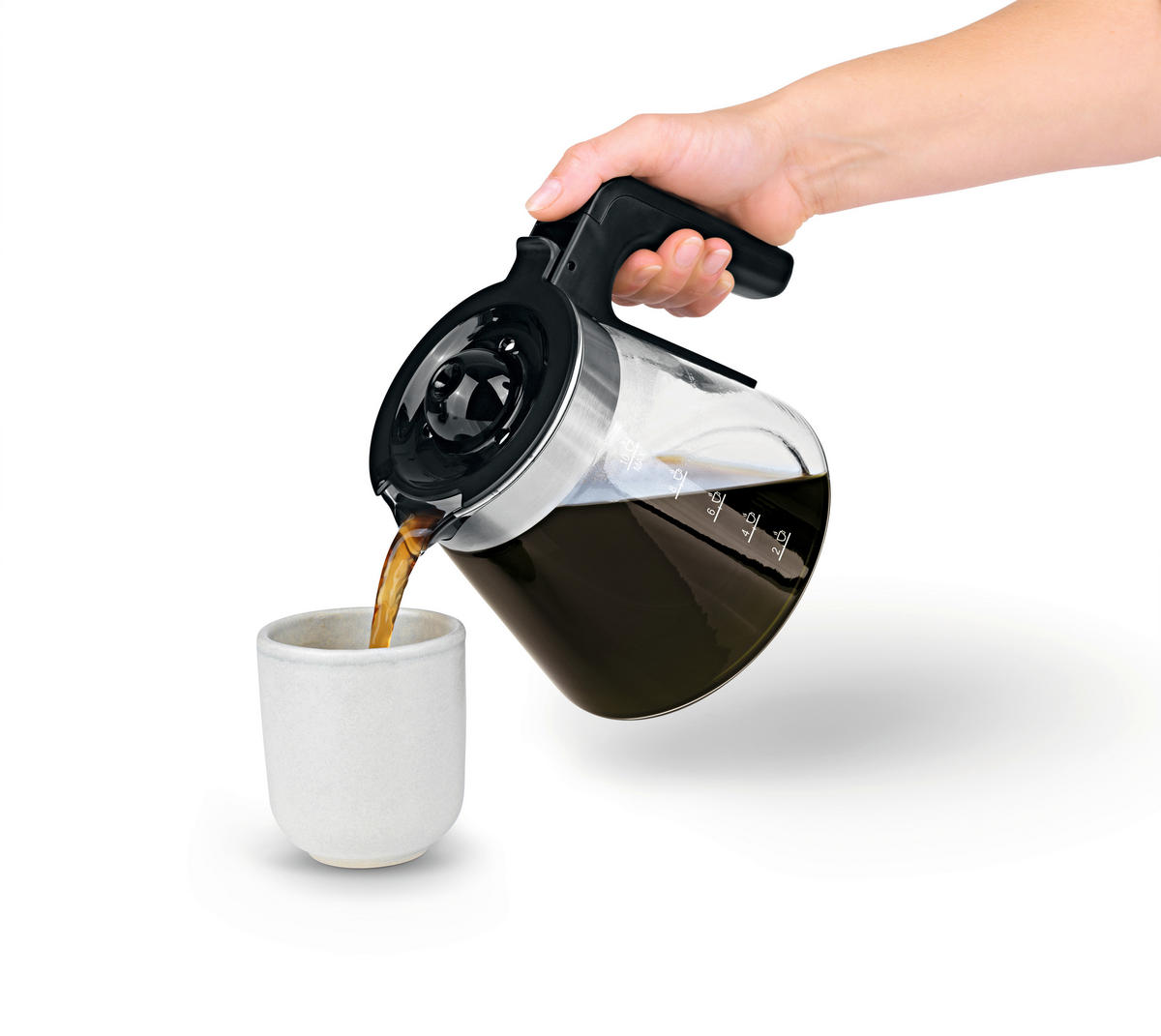 FILTERKAFFEEMASCHINE  - Edelstahlfarben/Schwarz, Trend, Glas/Kunststoff (40/21/40cm) - Beem