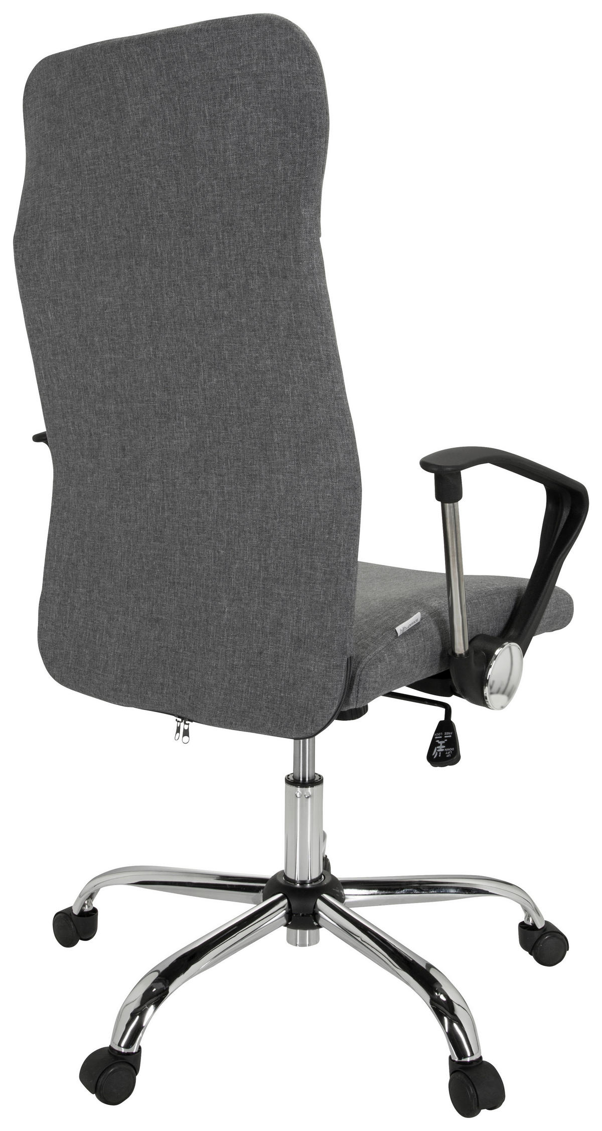 SNURRSTOL  i flatväv grå  - silver/svart, Modern, metall/textil (72/113/55cm) - MID.YOU