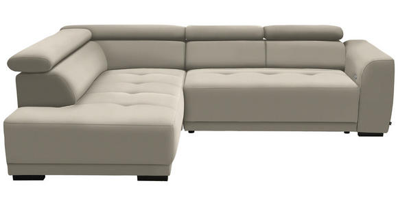 ECKSOFA in Feincord Beige 205/284 cm - Beige/Schwarz, Design, Kunststoff/Textil (205/284cm) - Xora