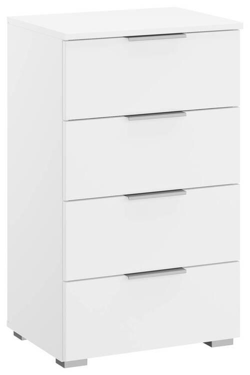 NACHTKÄSTCHEN 47/81/42 cm  in Weiß  - Alufarben/Weiß, MODERN, Holzwerkstoff (47/81/42cm) - Rauch Möbel