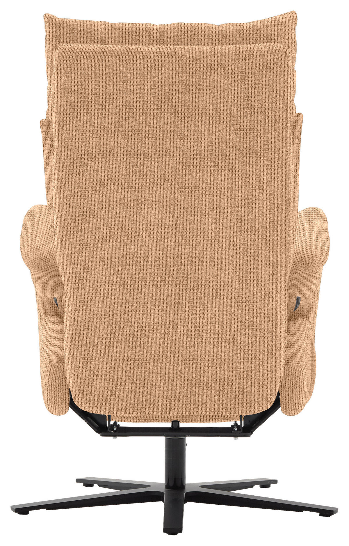 FERNSEHSESSEL in Struktur Cognac  - Cognac/Schwarz, Modern, Textil/Metall (73/113-117/85cm) - Cantus