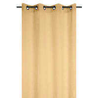 KONČANA ZAVESA  pol prosojno   140/260 cm  - gorčično rumena, Basics, tekstil (140/260cm)
