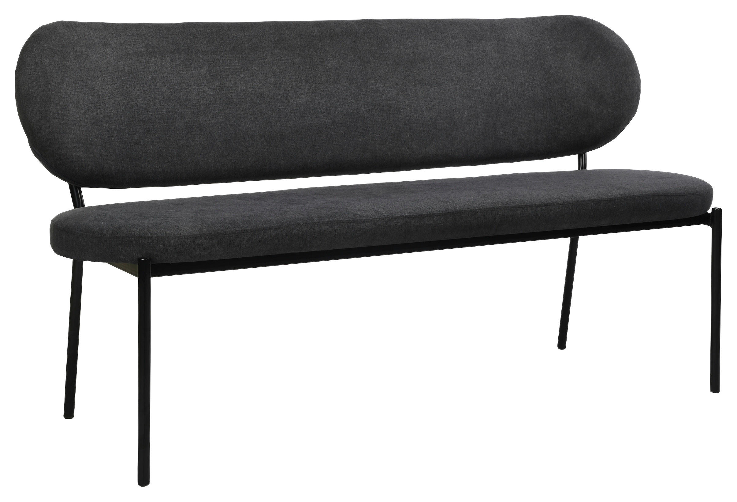 Sitzbank Jersey Schwarz, Dunkelgrau B: 160 Cm