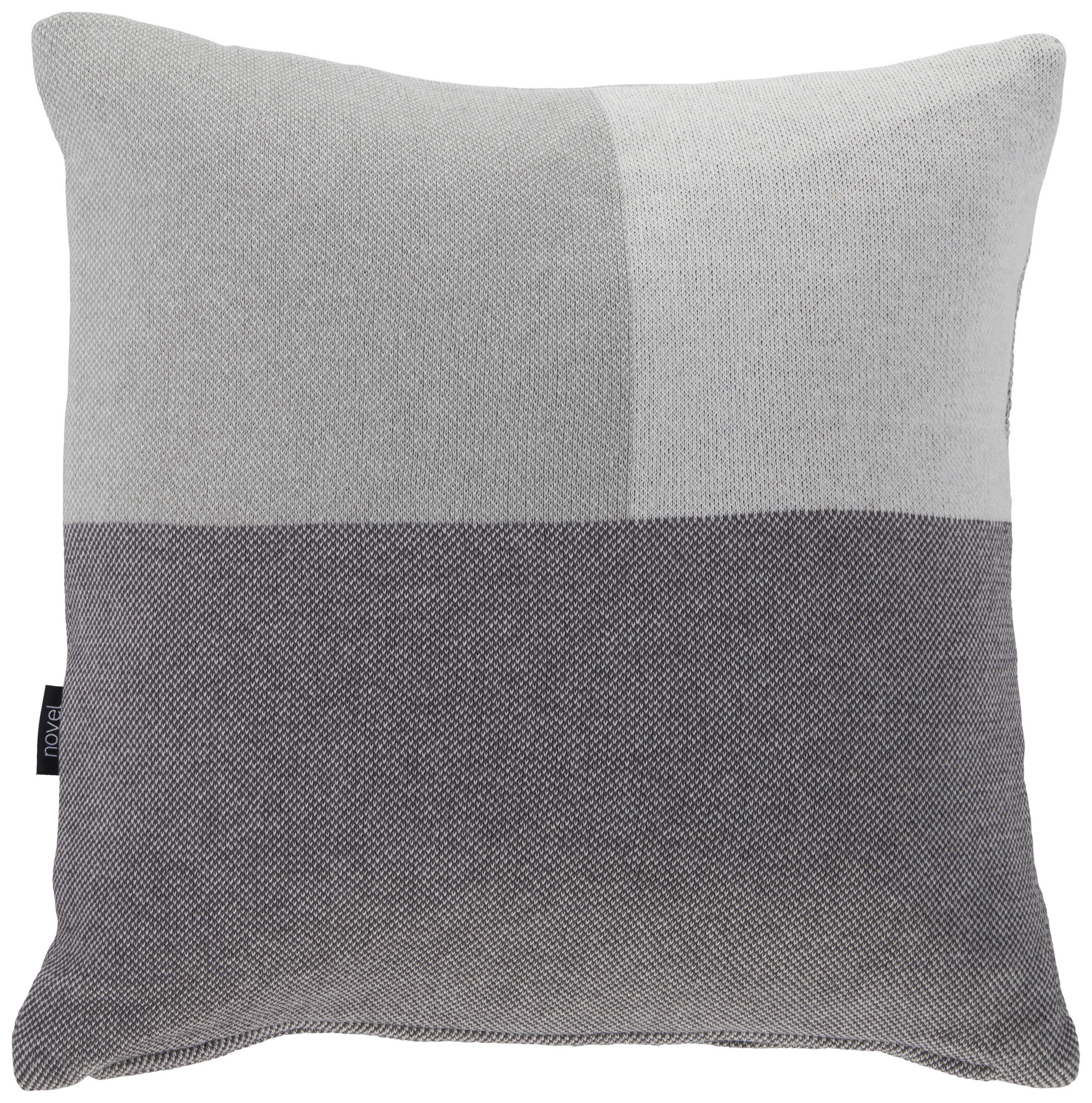 DEKORAČNÝ VANKÚŠ 48/48 cm - sivá/krémová, textil (48/48cm) - Novel