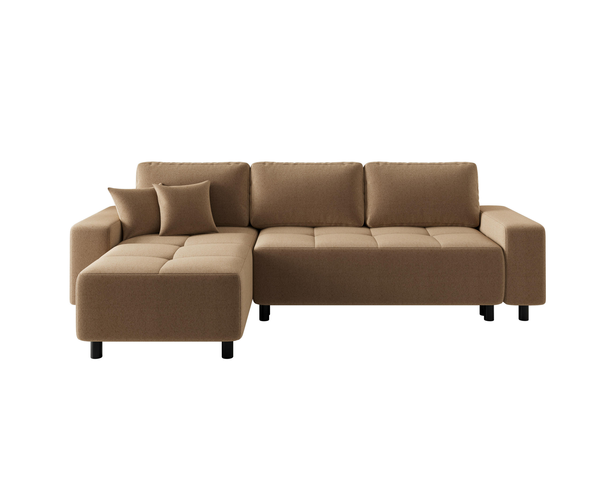 ECKSOFA  in Jacquard Senfgelb  - Senfgelb/Schwarz, MODERN, Kunststoff/Textil (144/246cm) - Carryhome