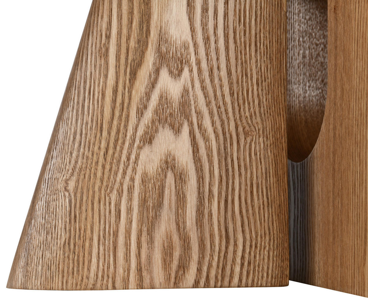ESSTISCH 160/90/75 cm Echtholz, Nachbildung  Holz, Stein, Holzwerkstoff oval Weiss, Eichefarben  - Weiss/Eichefarben, Modern, Holz/Holzwerkstoff (160/90/75cm) - Livetastic