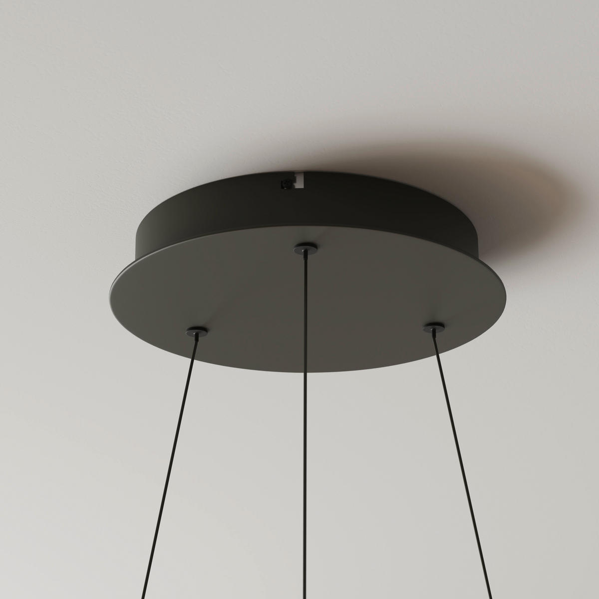 LED-HÄNGELEUCHTE Hoop 57/57/40-180 cm  - Schwarz, Design, Kunststoff/Metall (57/57/40-180cm) - Paul Neuhaus