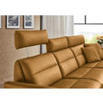 ECKSOFA in Echtleder Currygelb  300/157 cm  - Currygelb/Schwarz, Design, Leder/Metall (300/157cm) - Dieter Knoll