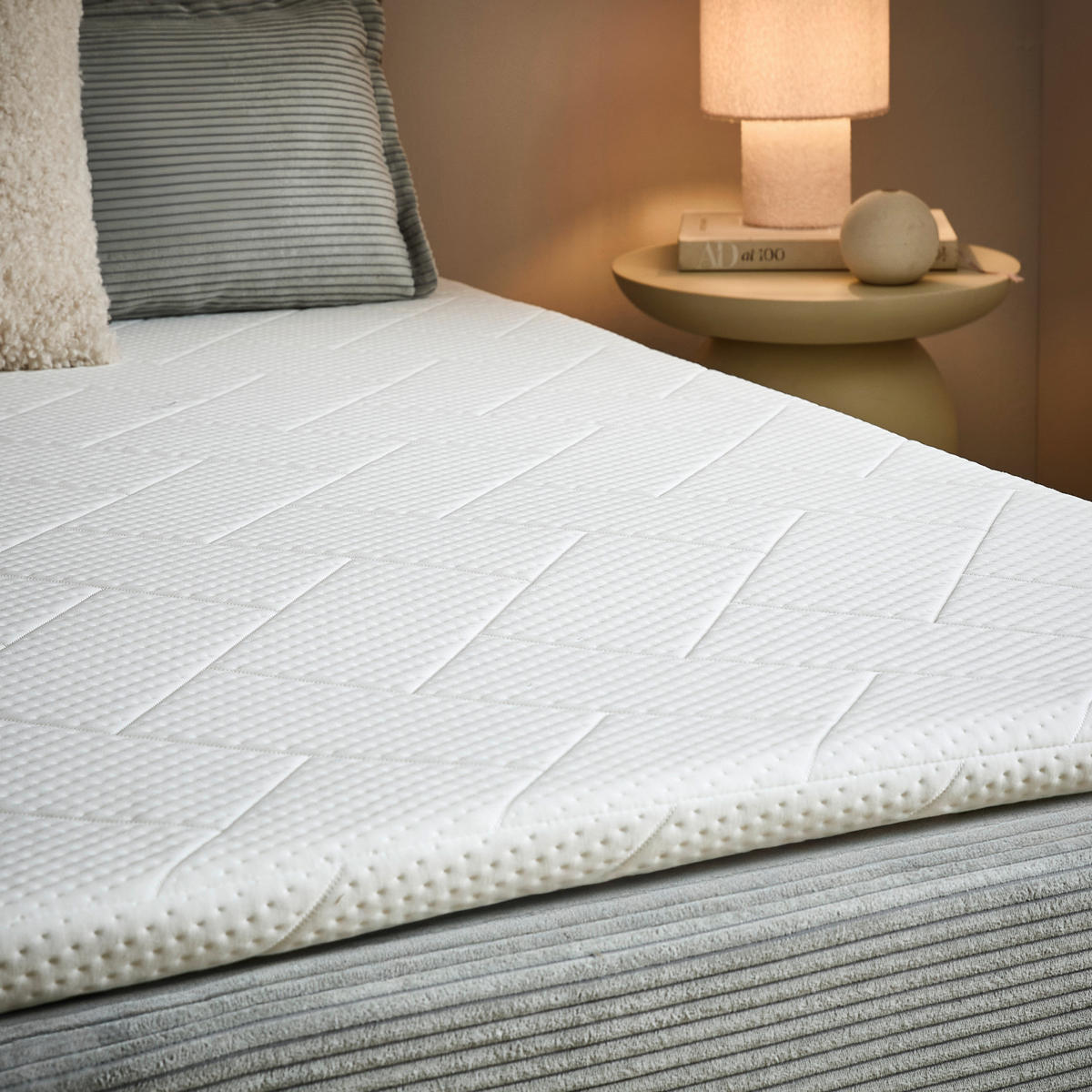 BOXBETT 180/200 cm,  in Hellgrau, Kissen, Bettkasten, Topper, H3 + H3 = fest  - Hellgrau/Schwarz, Design, Kunststoff/Textil (180/200cm) - Chameo