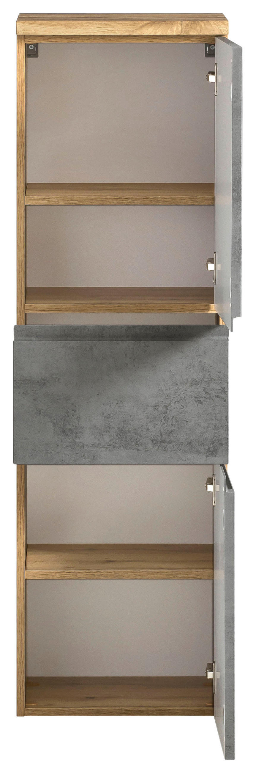 MIDISCHRANK 40/130/35 cm  - Eiche Wotan/Hellgrau, MODERN, Holzwerkstoff (40/130/35cm) - Held