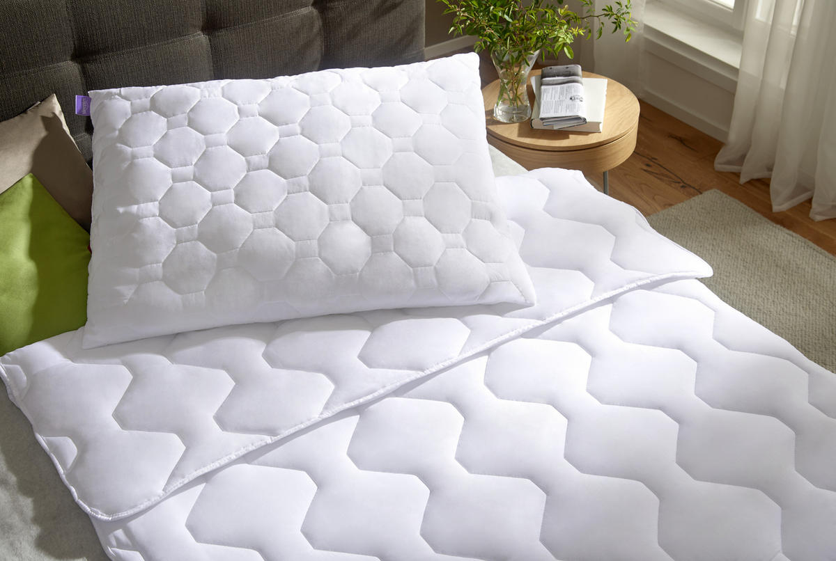 LÔŽKOVINY – SADA, polyester, 140x200/70x90 cm - biela, Basics, textil (140x200/70x90cm) - Boxxx